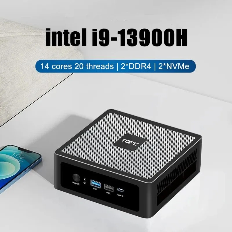 Intel Core I9 13900H Mini Pc - Topc-Mini PCゲーマーデスクトップ,win11 pro,Intel Core i9, 13900h,i7,