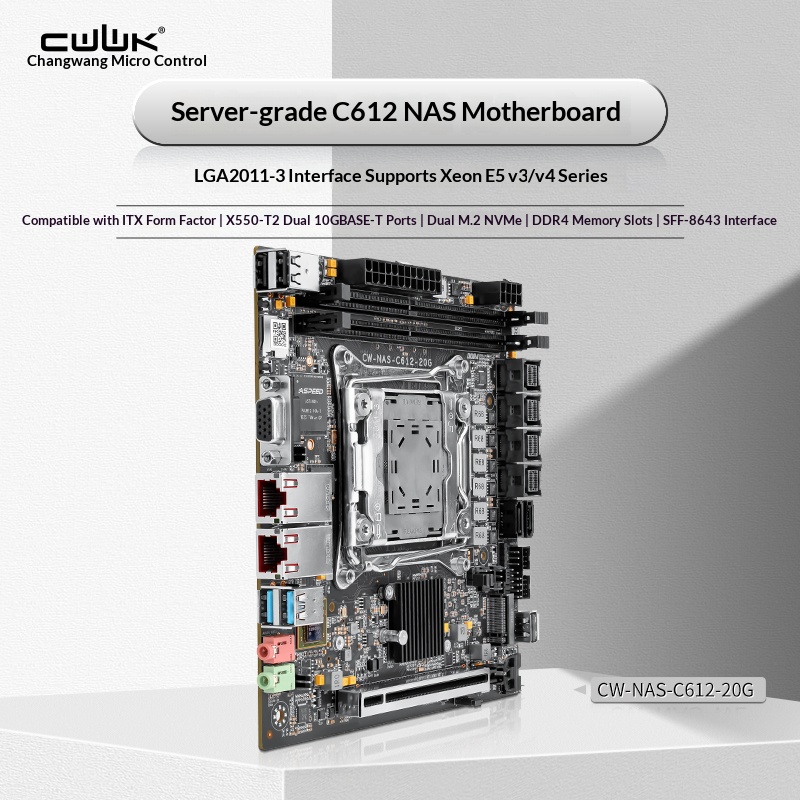 C612 LGA 2011-3 Xeon X99 マザーボー - Nas Motherboard 8 Sata Mini Itx のレビューと価格