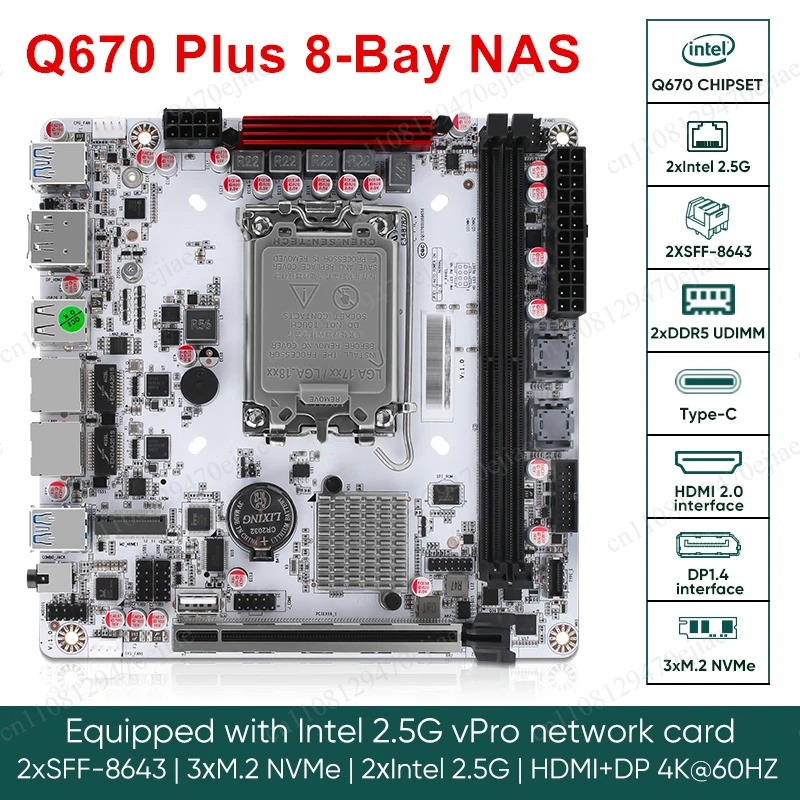 Q670 Mini-ITX NAS マザーボード |   8 - Nas Motherboard 8 Sata Mini Itx のレビューと価格