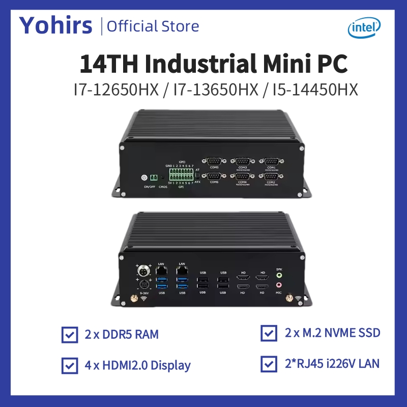 第14世代産業用ミニPC i5-14450HX i7-136 - Fanless Industrial Pc Rs485 Core I7 のレビューと価格
