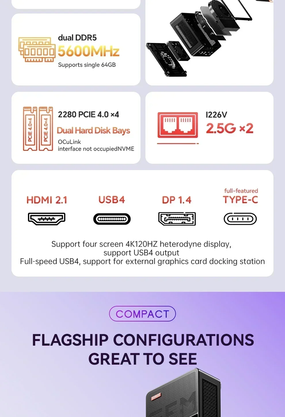 Aoostar GEM12 AMD Ryzen 7 8845 - Amd Ryzen 7 7840Hs Mini Pc のレビューと価格
