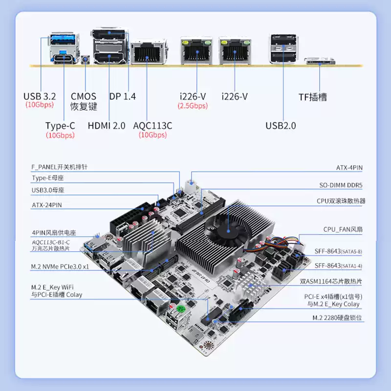 8ベイNASマザーボード、N100/N150/N305/N3 - Nas Motherboard 8 Sata Mini Itx のレビューと価格