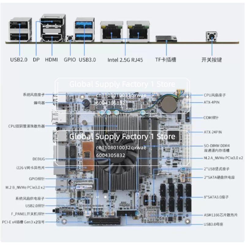 NASマザーボード Mini ITX M11、I5-8265 - Nas Motherboard 8 Sata Mini Itx のレビューと価格