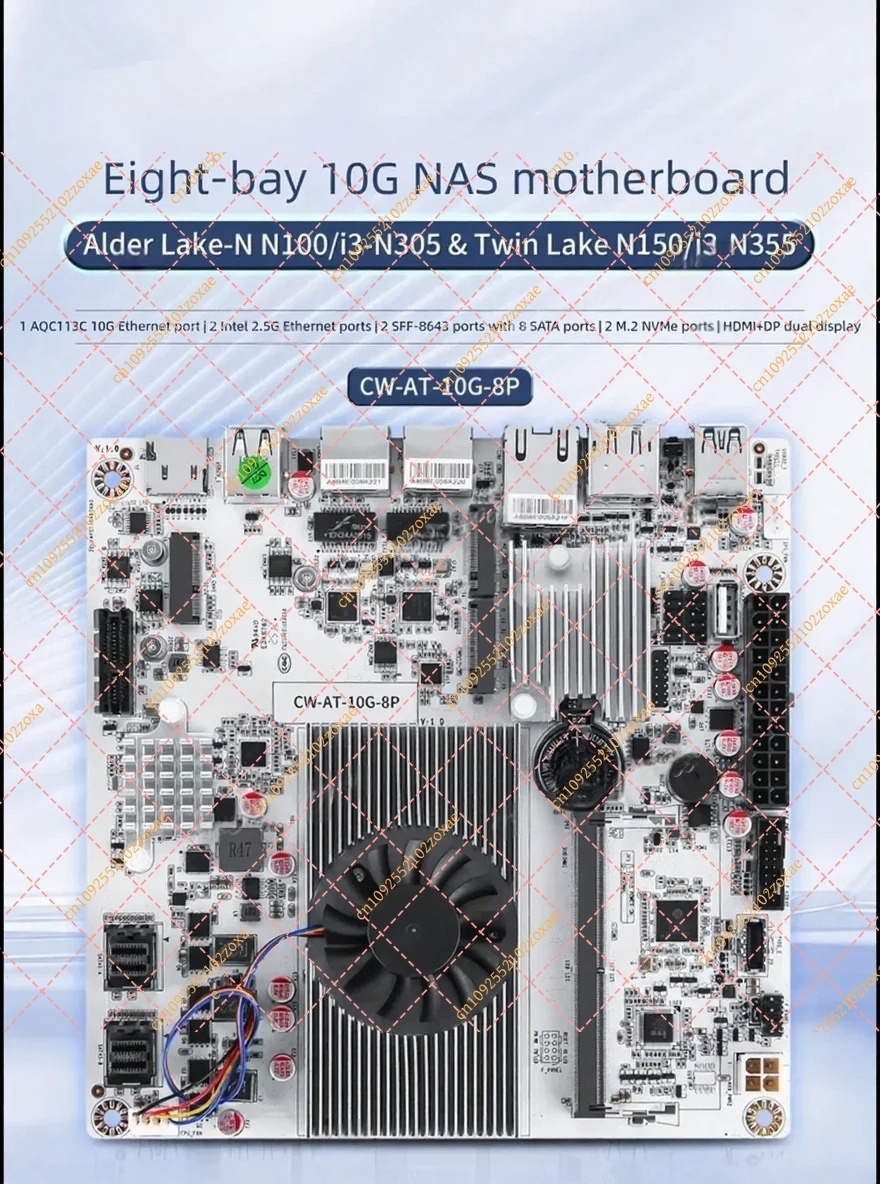 N150 N100 N305 ファイアウォール マザーボード - Nas Motherboard 8 Sata Mini Itx のレビューと価格