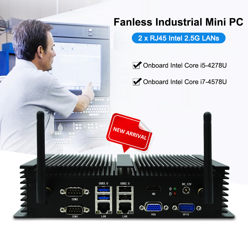 ファンレス組込みPC Intel Core i7-1165G - Fanless Industrial Pc Rs485 Core I7 のレビューと価格