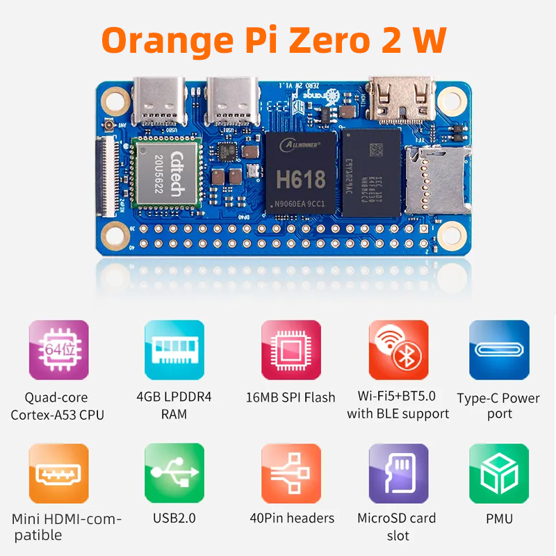 Orange Pi Zero 2W 4GB 2GB 1.5G - Rockchip Rk3588 Development Board のレビューと価格