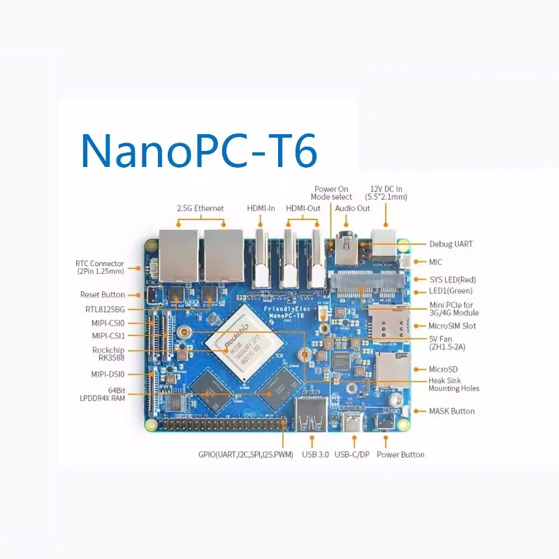 VoltSNanopc T6 開発ボード - Rockchi - Rockchip Rk3588 Development Board のレビューと価格