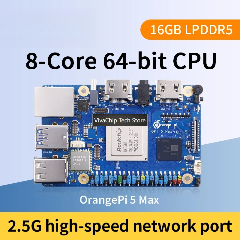 VivaChip TechOrange Pi 5 Max 1 - Rockchip Rk3588 Development Board のレビューと価格